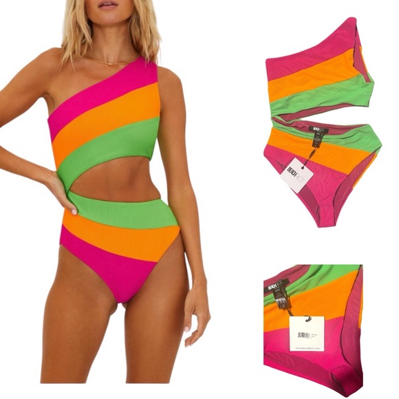 Beach Riot Other - NWT Beach Riot Joyce Stripe Cutout Swimsuit